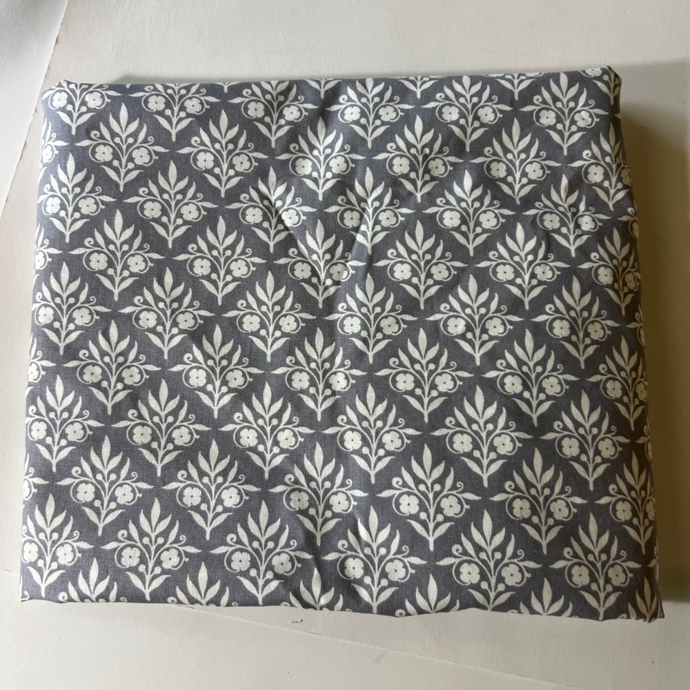 Sweet Scrolls Grey With Love Collection Emma & Mila Cotton Fabric 44" x 1.75yds